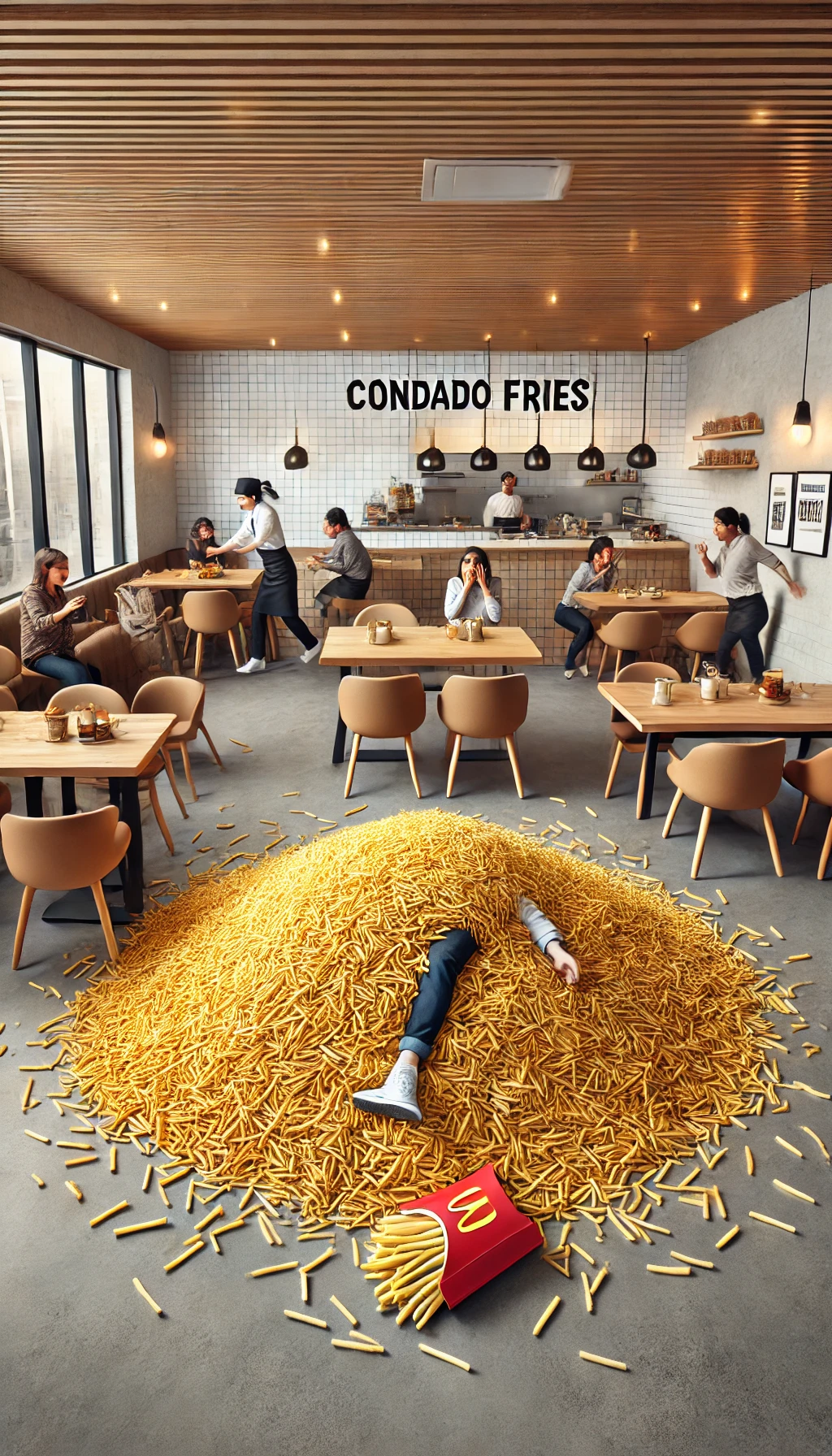 fries on a table